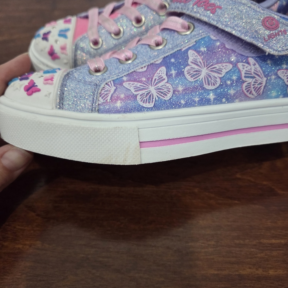 Skechers Twinkle Toes Twinkle Sparks Ombre Flutter Purple Little Kids Size 13 - Picture 6 of 15